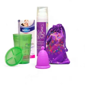 PURPLE Menstrual Cup Kit - with Milton Tabs