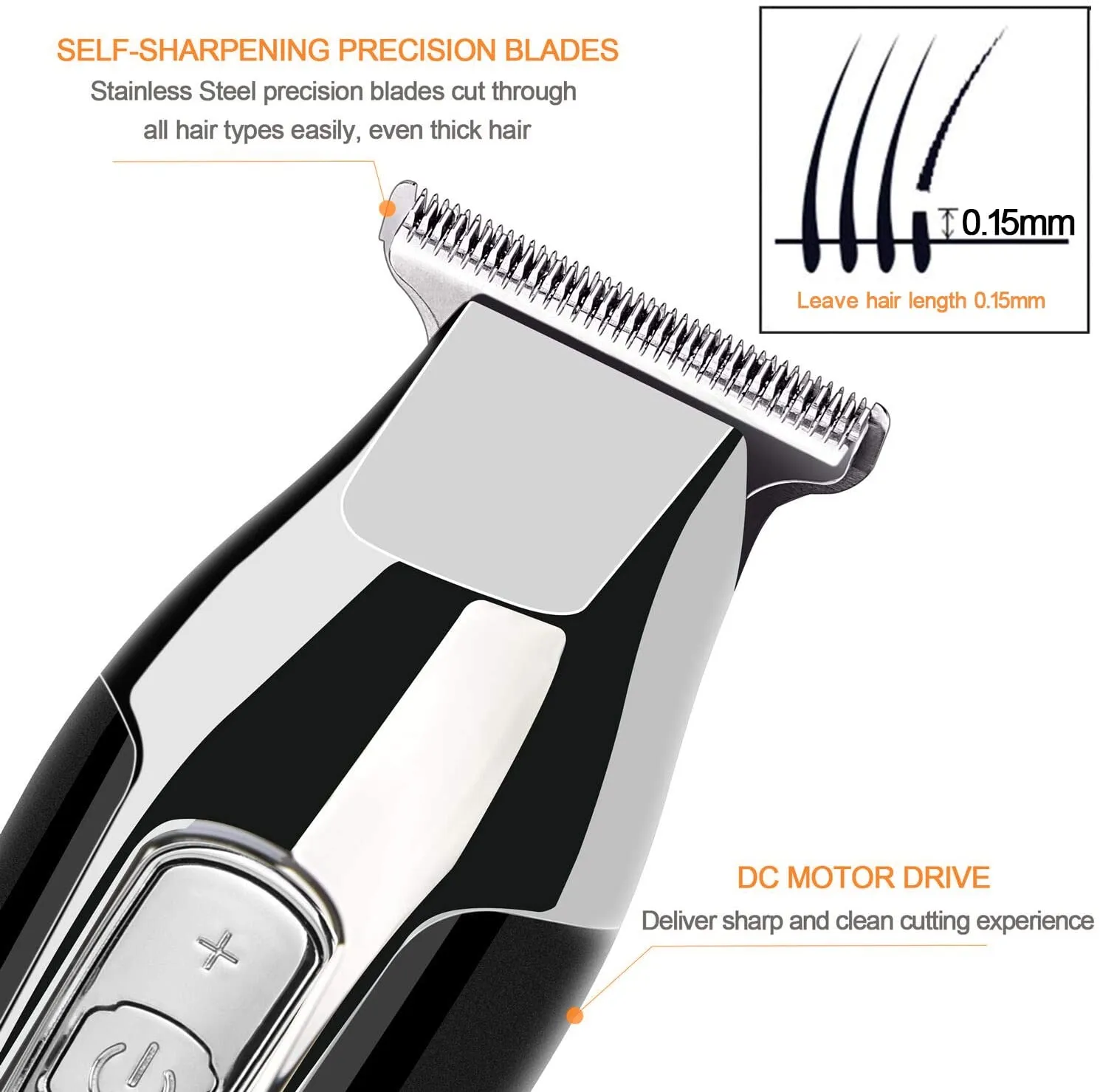 RENPHO Cordless Clippers Hair Trimmer Beard T-blade Electric Shaver Rechargeable