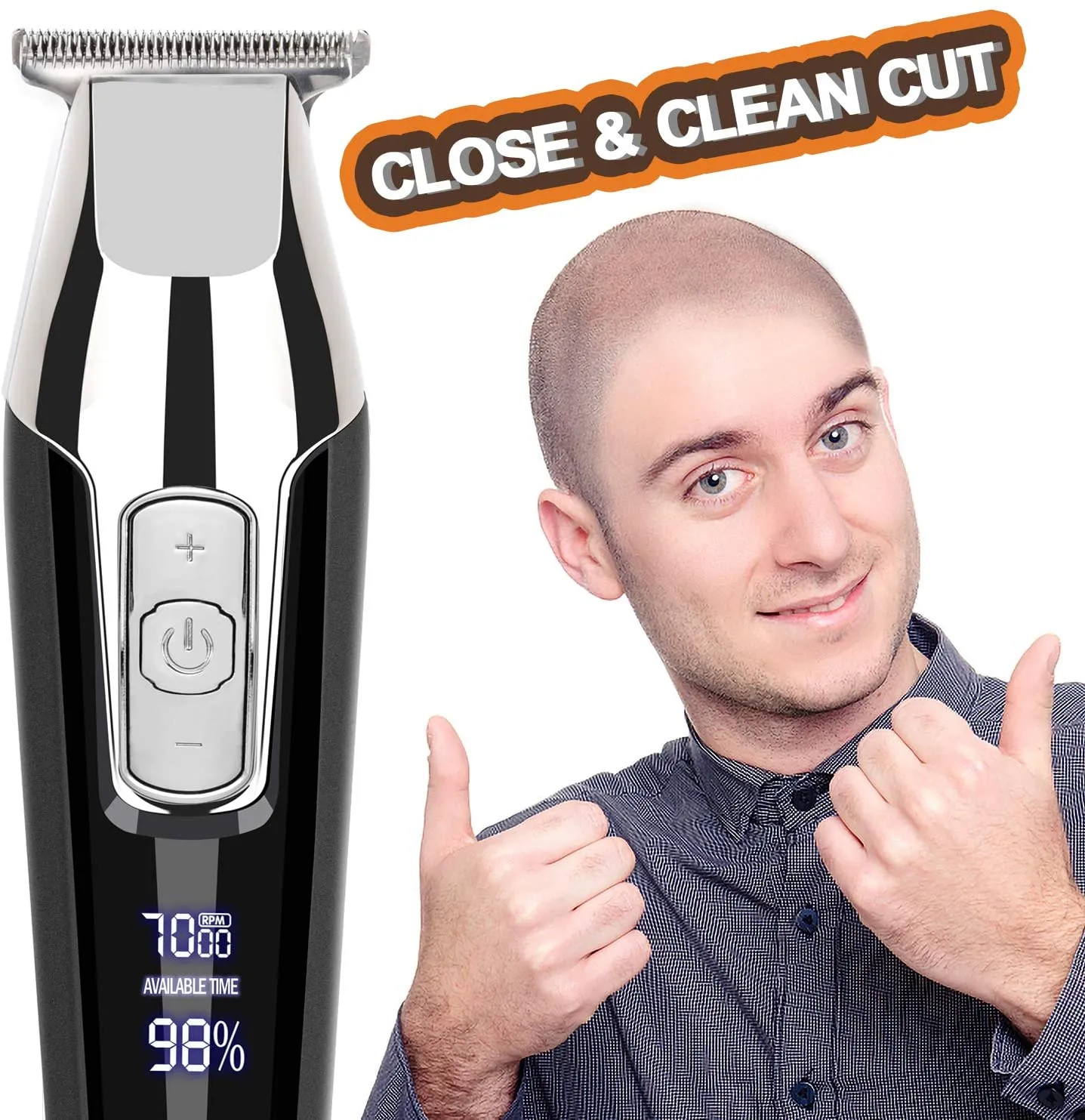 RENPHO Cordless Clippers Hair Trimmer Beard T-blade Electric Shaver Rechargeable