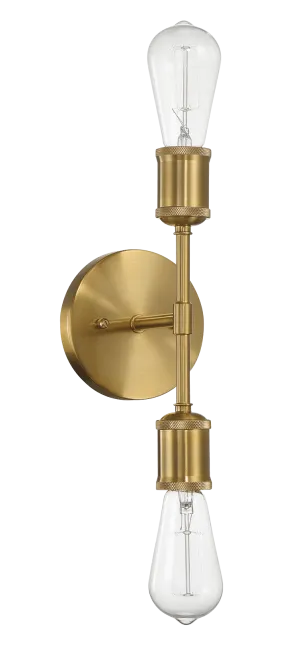 Reverie Double Lights Bathroom Wall Sconce over Mirror Bedroom Hallway Entryway 5"W × 10.75"H × 5"E