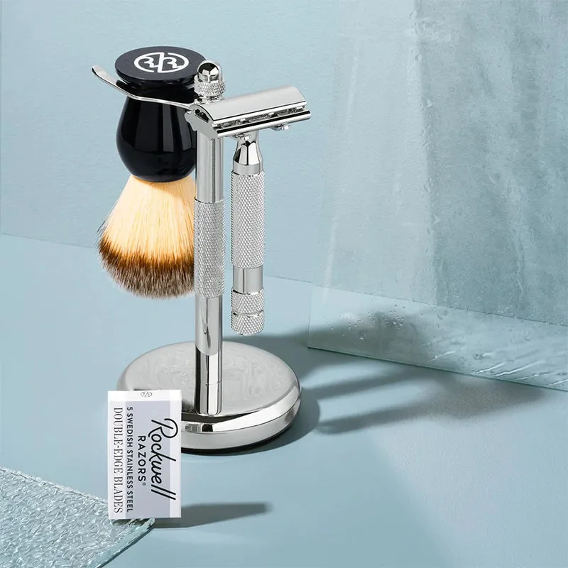 Rockwell Razors - Razor 3-Piece Gift Set, 6C White Chrome