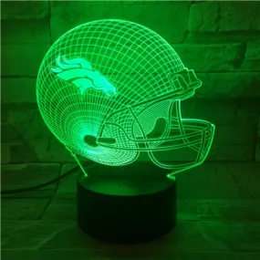 Rugby NFL Denver Broncos 3D night light 1/3/7/16 colors available