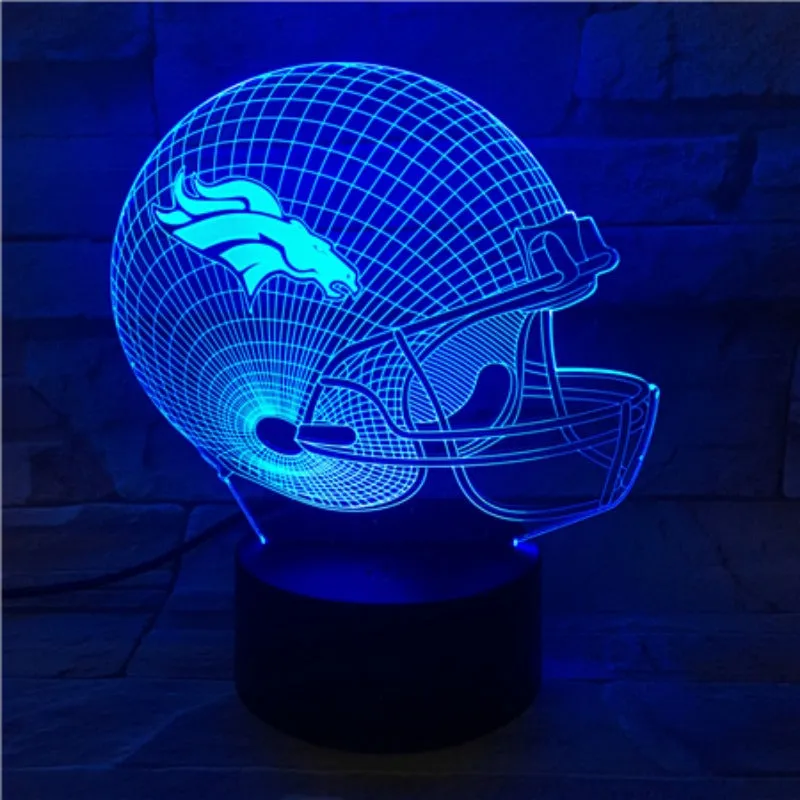 Rugby NFL Denver Broncos 3D night light 1/3/7/16 colors available