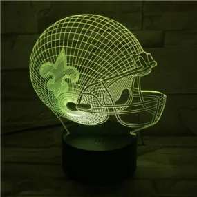 Rugby NFL New Orleans Saints 3D lamp 1/3/7/16 colors available