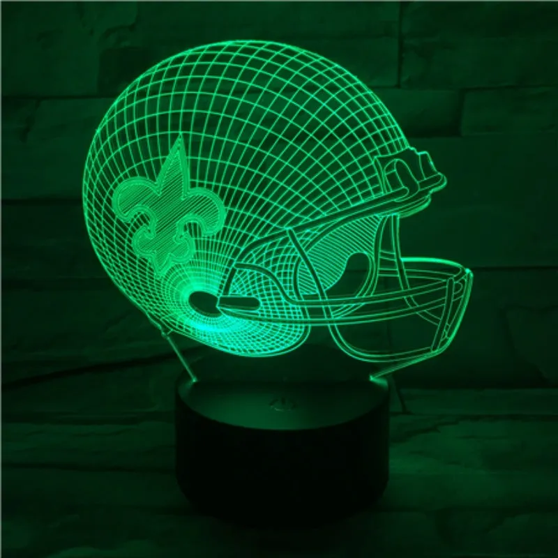 Rugby NFL New Orleans Saints 3D lamp 1/3/7/16 colors available