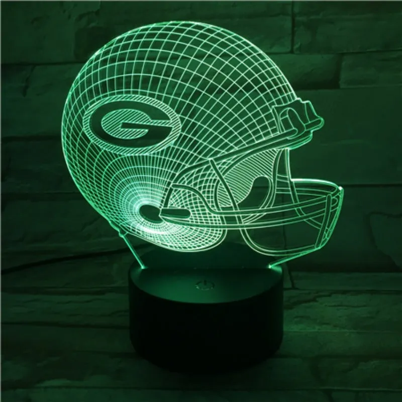 Rugby NFLGreen Bay Packers 3D night light 1/3/7/16 colors available