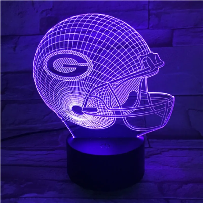 Rugby NFLGreen Bay Packers 3D night light 1/3/7/16 colors available