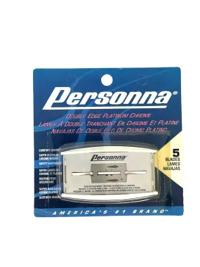 Shaving Double Edge Platinum Chrome Personna Blades 5 pk