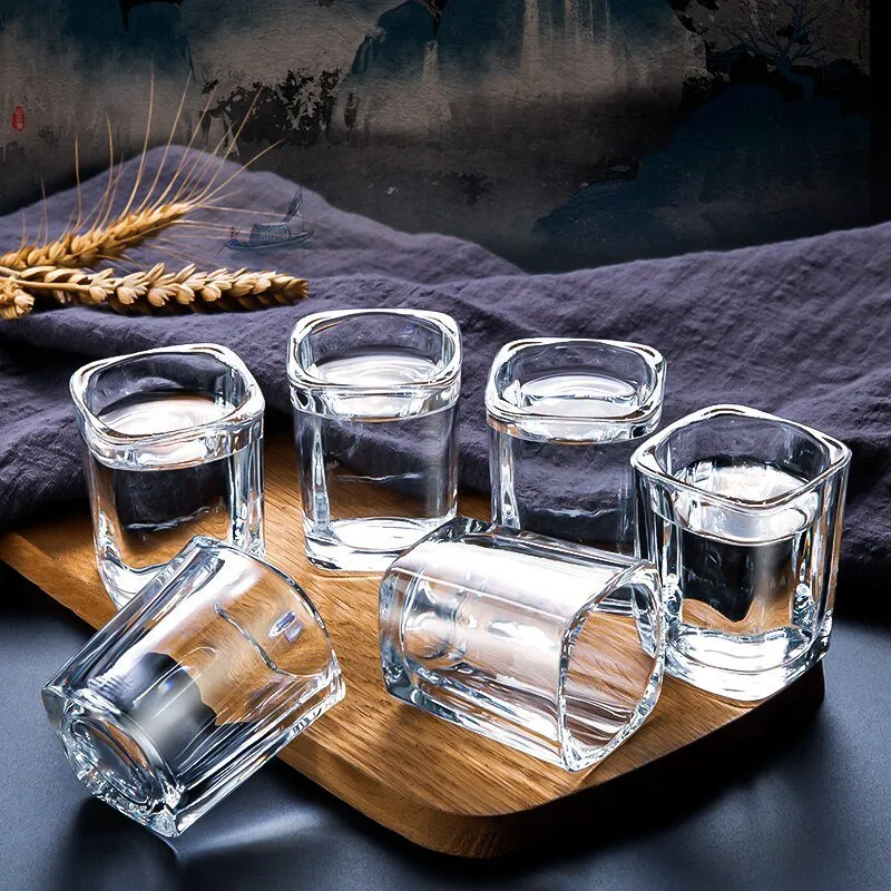 Shot Glass Set with White Wine Glass Cup Holder