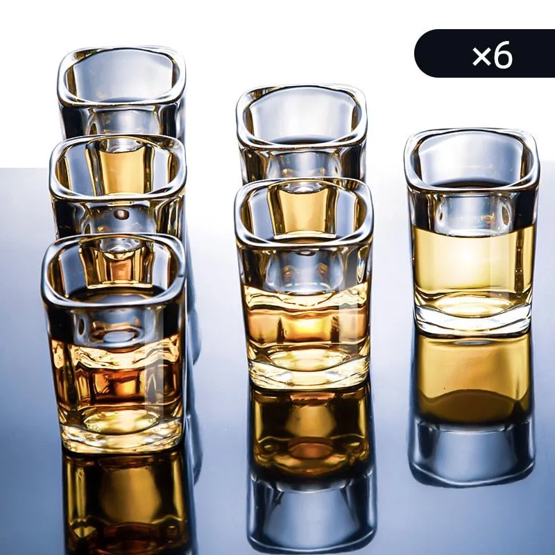 Shot Glass Set with White Wine Glass Cup Holder