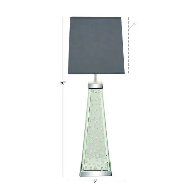 Silver Glass Glam Table Lamp 29 x 10 x 10