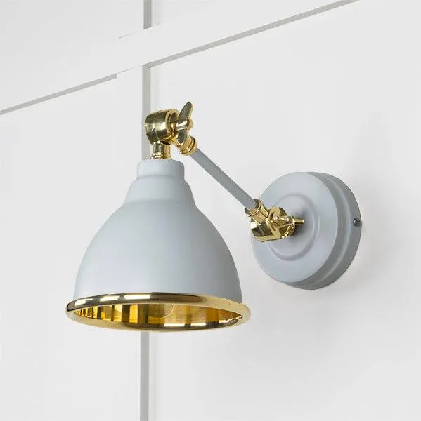 Smooth Brass Brindley Wall Light in Birch | From The Anvil