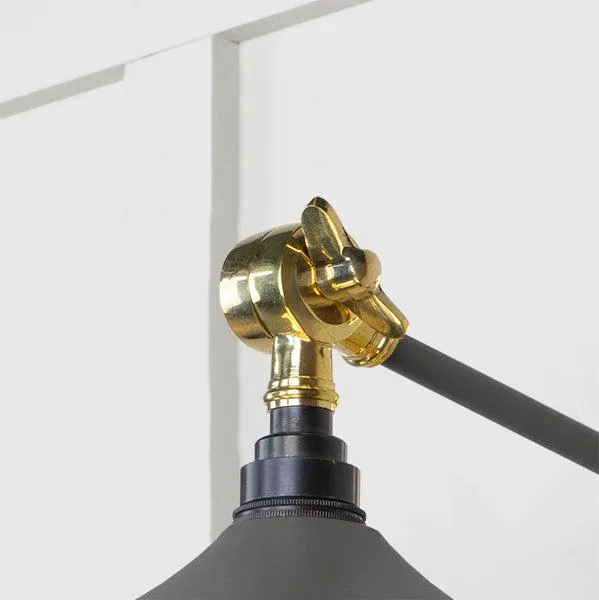 Smooth Brass Flora Wall Light in Bluff | From The Anvil