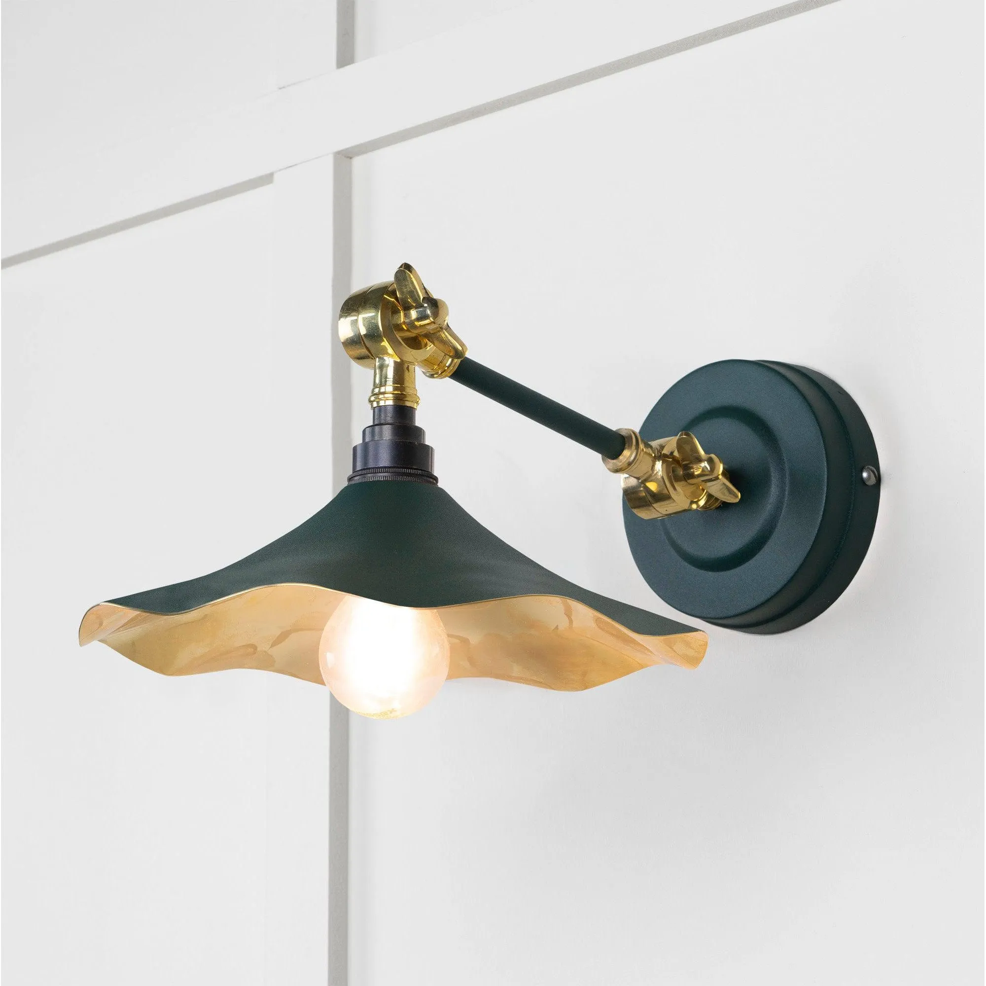 Smooth Brass Flora Wall Light in Dingle | From The Anvil