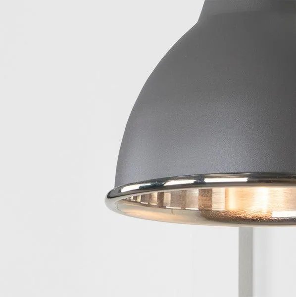 Smooth Nickel Brindley Wall Light in Bluff | From The Anvil