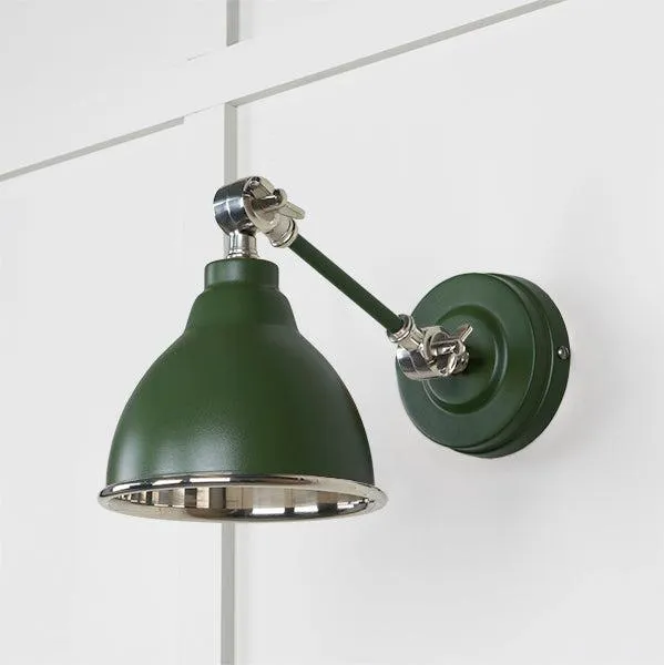 Smooth Nickel Brindley Wall Light in Heath