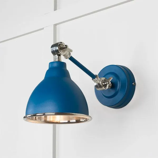 Smooth Nickel Brindley Wall Light in Upstream | From The Anvil