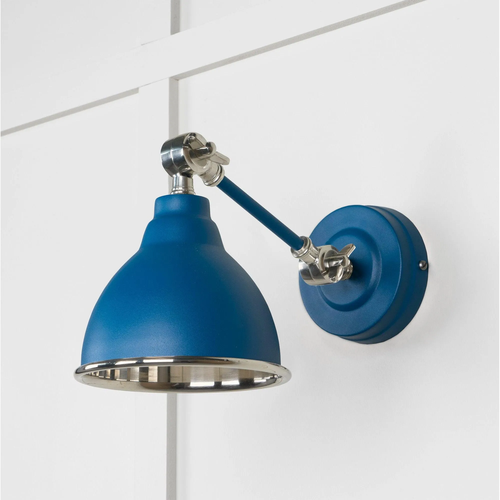 Smooth Nickel Brindley Wall Light in Upstream | From The Anvil