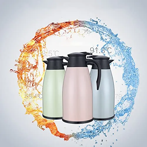 Stainless Steel Insulation Bottle Double Walled Vacuum Flask 2L Keep Heat Cold for Beverage Tea Coffee Water