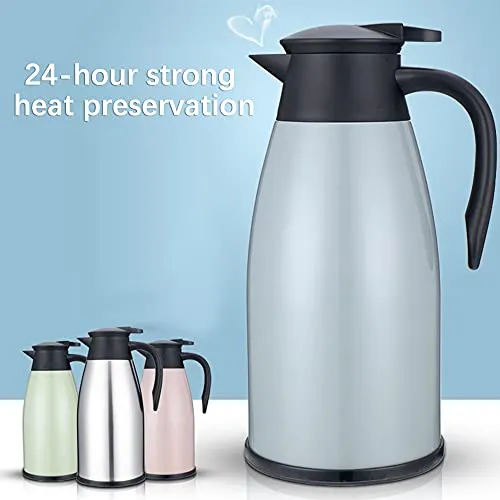 Stainless Steel Insulation Bottle Double Walled Vacuum Flask 2L Keep Heat Cold for Beverage Tea Coffee Water