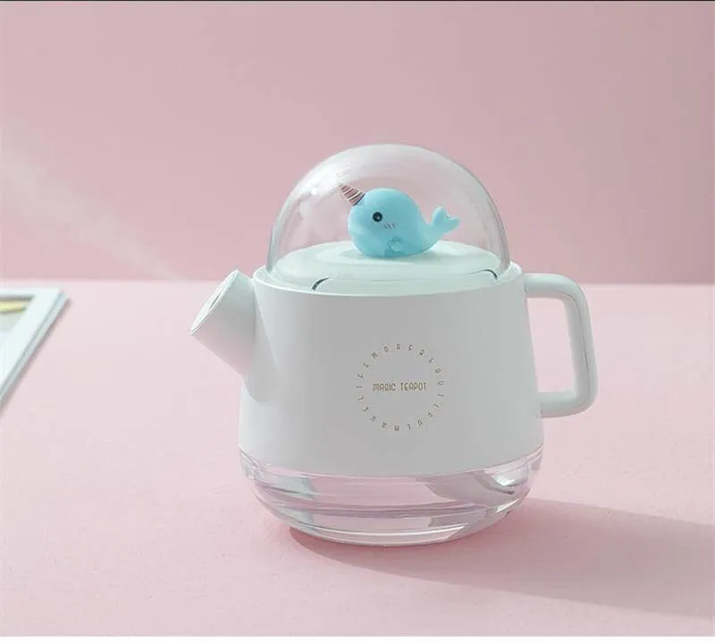 Teapot USB Colorful Air Humidifier Night Light