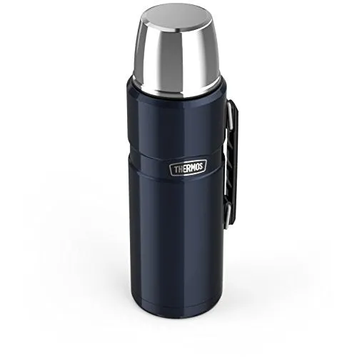 Thermos Stainless King 68 Ounce Vacuum Insulated Beverage Bottle, Midnight Blue