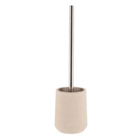 Toilet Brush ABS   Rubber With Stripes - Taupe