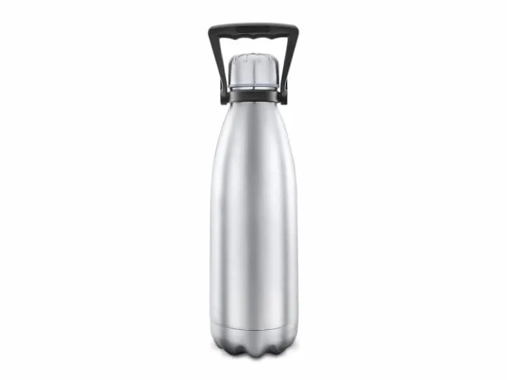 TRENDCARD Stainless Steel 24 Hrs Hot and Cold Vacuum Insulated Flask with Handle, 1.8 LTR, Set of 1, Silver, Echo | Lightweight | Trekking | Thermosteel Flask | Home | Kitchen | Traveling | Hiking