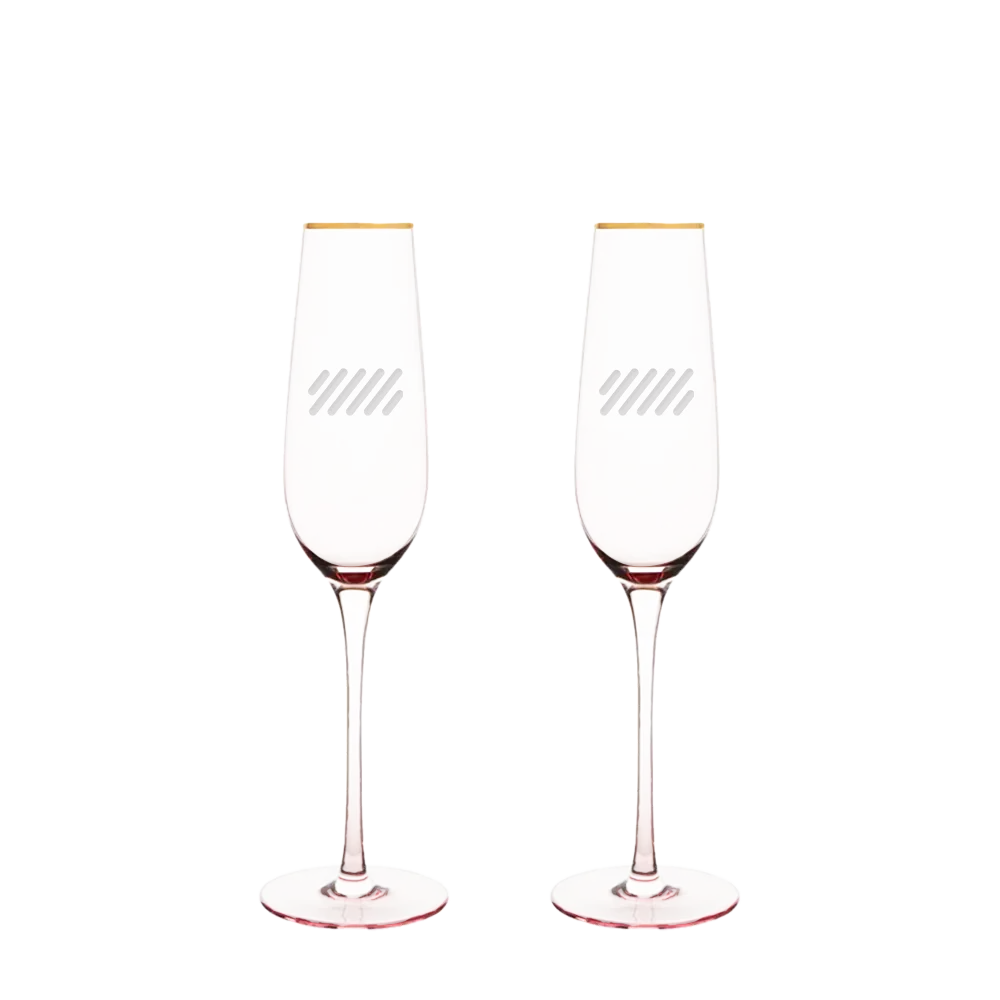 Twine Living Co. Gilded Stemmed 8 oz. Champagne Flute (set of 2)