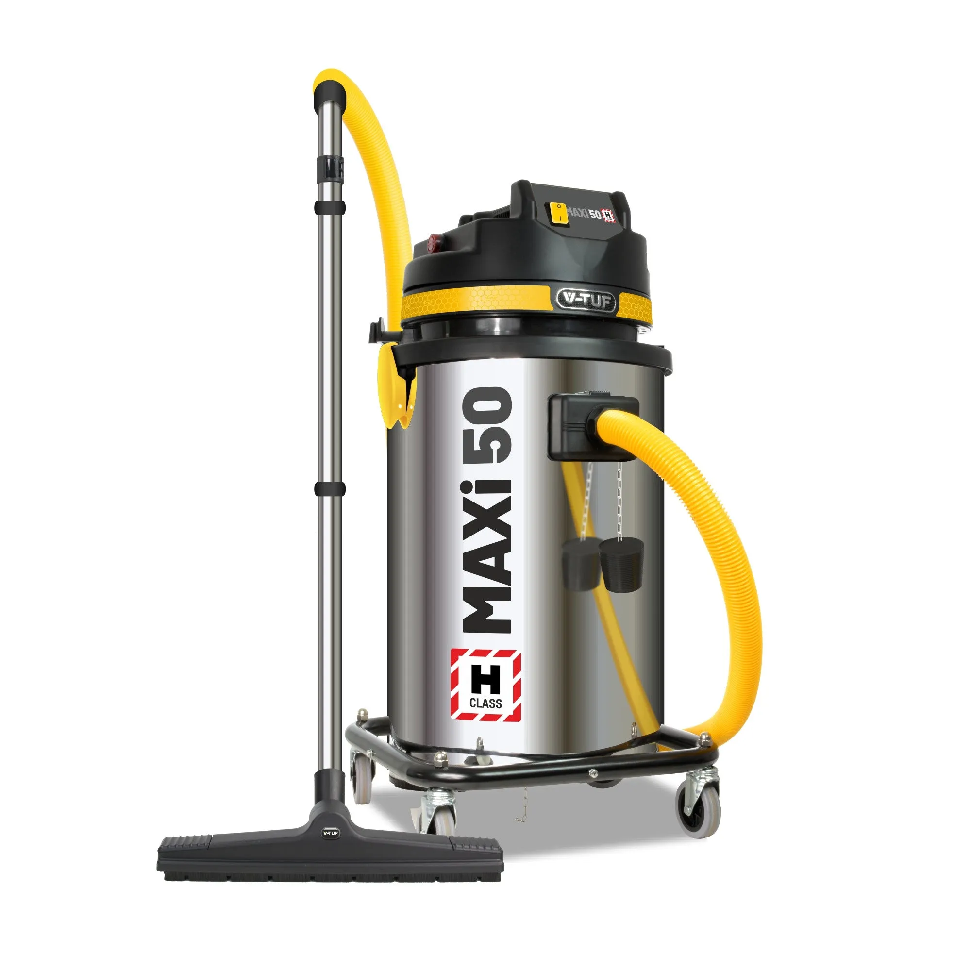 V-TUF MAXIH24050LKIT2 Hazardous Dust Vacuum Cleaner - 50L 1750W - Inc 32 FT Poles