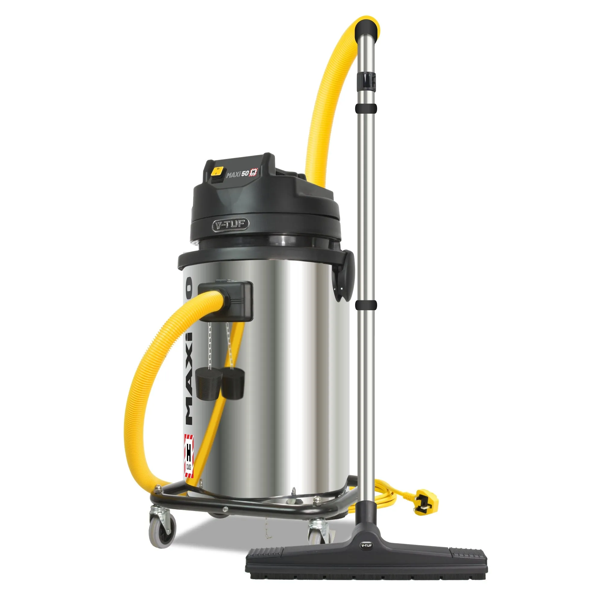 V-TUF MAXIH24050LKIT2 Hazardous Dust Vacuum Cleaner - 50L 1750W - Inc 32 FT Poles