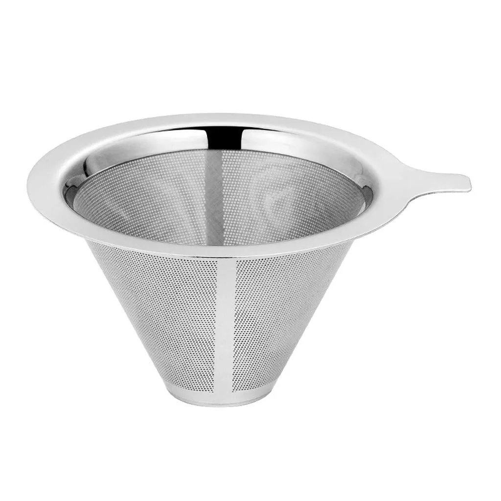 Verilux® Pour Over Coffee Filter, Coffee Dripper, Paperless Mess Stainless Steel Coffee Filter, Maker One to Two Cup Coffee, Keeping Nature Coffee Flavour, Easy to Use and Clean