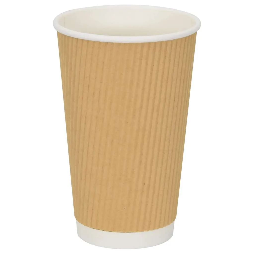 vidaXL Paper Coffee Cups 500 pcs 16oz 400ml Brown