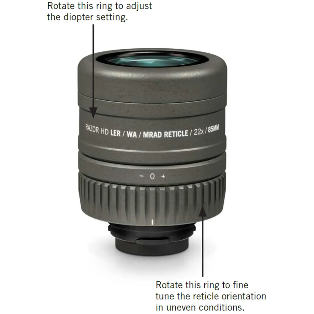 Vortex Optics Razor HD Reticle Eyepiece Ranging (MRAD) Reticle (RS-85REM)