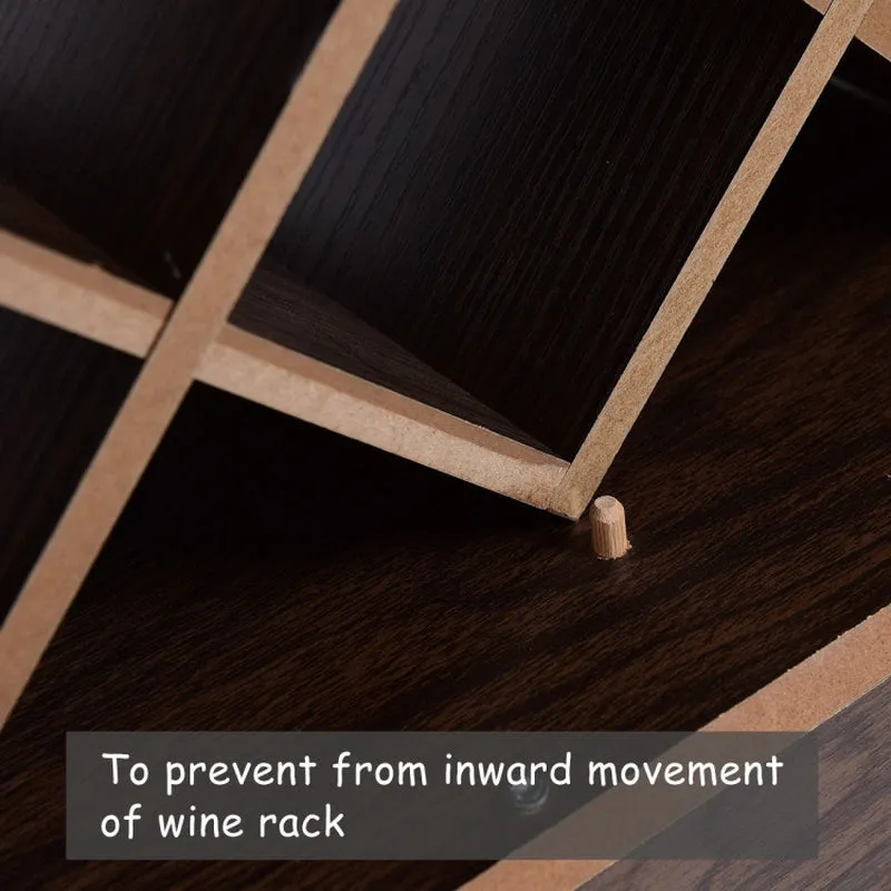 Wall Mount Wine Rack with Glass Holder and Storage Shelf