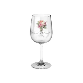 Wedding Bouquets Flower Personalised Floral Bouquet Wine Glass, Stemless Wine Glass, Whiskey Glass, Rocks Glass