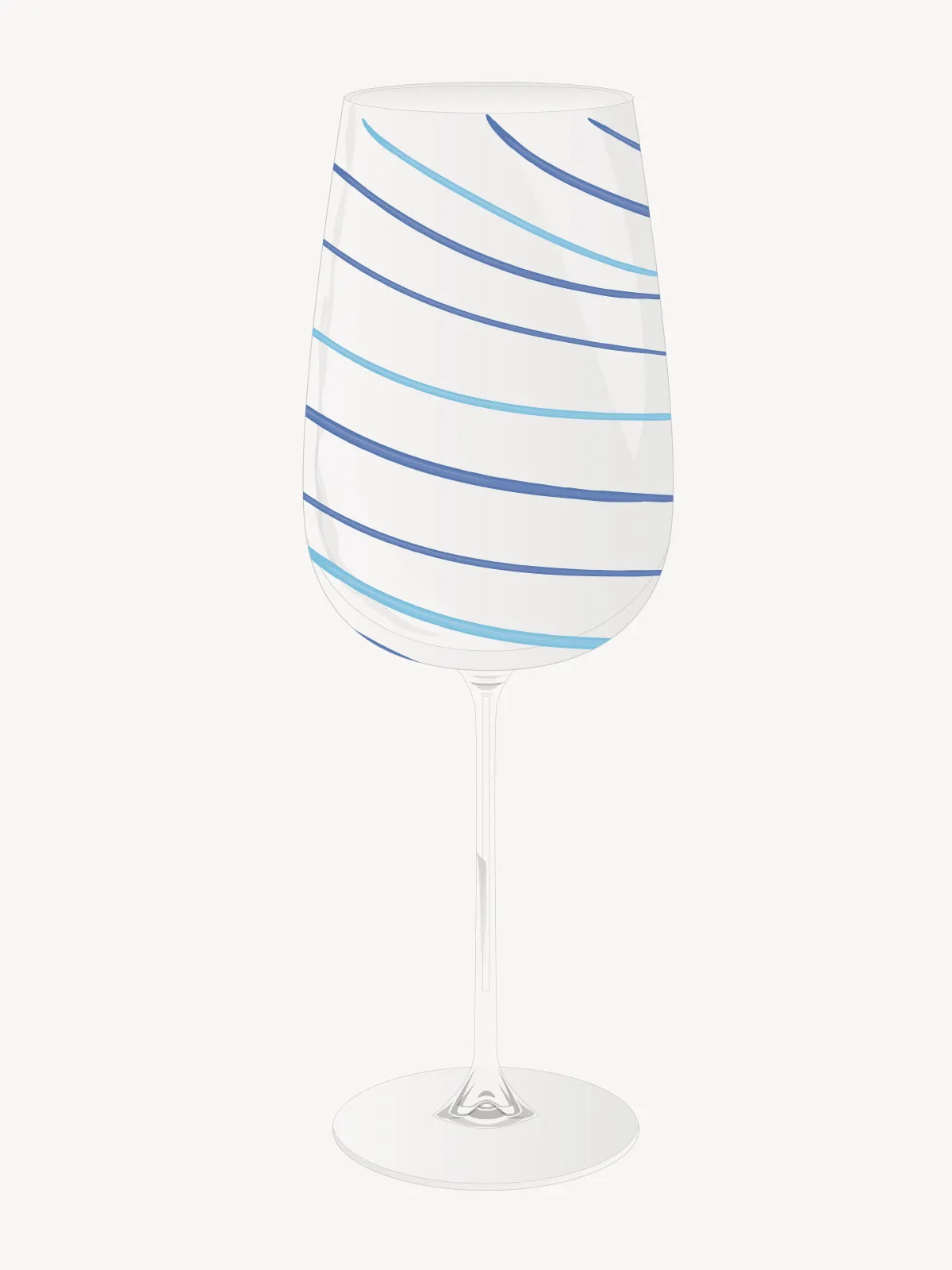 White Wine Glass Spiral