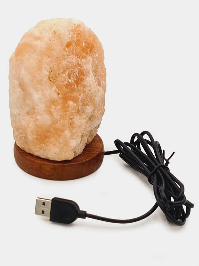 Yoga Studio Natural Himalayan Salt Lamp - USB Colour Changing (1kg)