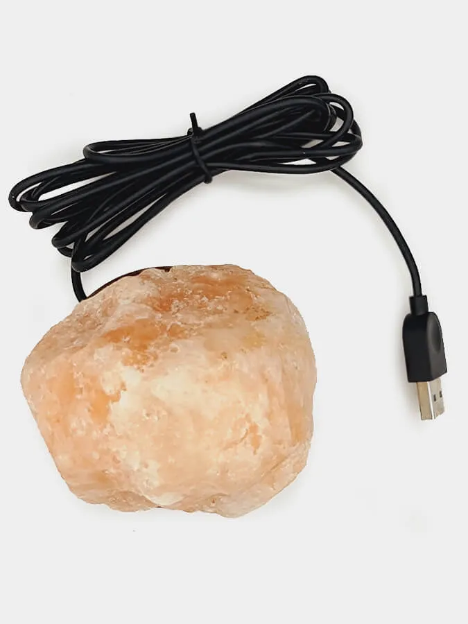 Yoga Studio Natural Himalayan Salt Lamp - USB Colour Changing (1kg)