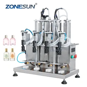 ZS-YTZL500 1/2/4 Nozzles Semi-automatic Vacuum Liquid Perfume Small Bottle Fragrance Filling Machine